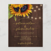 Sonnenblume rustikal elegante Drehbühnenholz Hochz (Vorderseite)