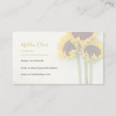 Sonnenblume Rustikal Moderne Stilvoll Visitenkarte (Rückseite)