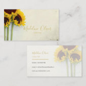 Sonnenblume Rustikal Moderne Stilvoll Visitenkarte (Vorne/Hinten)