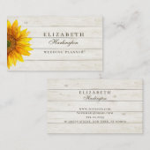 Sonnenblume. Rustikale Blume. Beruflich Visitenkarte (Vorne/Hinten)