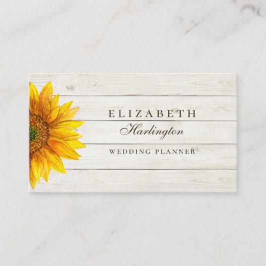 Sonnenblume. Rustikale Blume. Beruflich Visitenkarte (Vorderseite)
