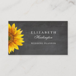Sonnenblume. Rustikale Blume. Chalkboard beruflich Visitenkarte