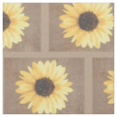 Sonnenblume Rustikale Dachziegel Stoff (Nahaufnahme)