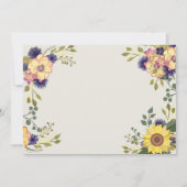 Sonnenblume Rustikale dusty Blue Wedding retten da Save The Date (Rückseite)