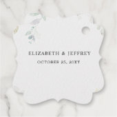 Sonnenblume Rustikale Elegante Geometrische Hochze Geschenkanhänger (Rückseite)