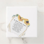 Sonnenblume Rustikale Elegante Geometrische Hochze Geschenkanhänger (Beispiel)