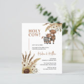 Sonnenblume Rustikale Farm Baby Dusche einladen (Stehend Vorderseite)