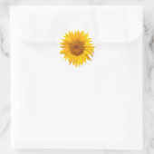 Sonnenblume Rustikale Gastgeschenk Hochzeit Runder Aufkleber (Tasche)