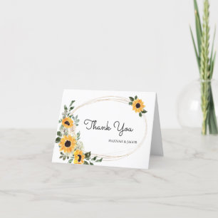 Sonnenblume Rustikale Hochzeit Dankeschön Karte