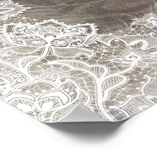 Sonnenblume Rustikale Hochzeit im Herbst Begrüßung Poster (Ecke)