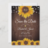 Sonnenblume Rustikale Hochzeit speichern Datum Ein Save The Date (Vorderseite)
