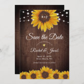 Sonnenblume Rustikale Hochzeit speichern Datum Ein Save The Date (Vorne/Hinten)