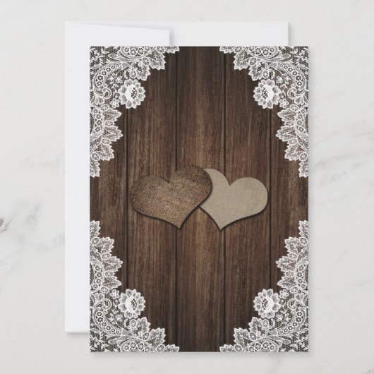 Sonnenblume Rustikale Holzblume Hochzeit Einladung (Rückseite)