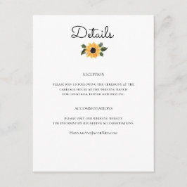 Sonnenblume Rustikale Vegetation Hochzeitskarte Einladung