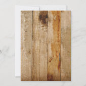 Sonnenblume Rustikaler Boho Holzkreuz Taufe Einladung (Rückseite)