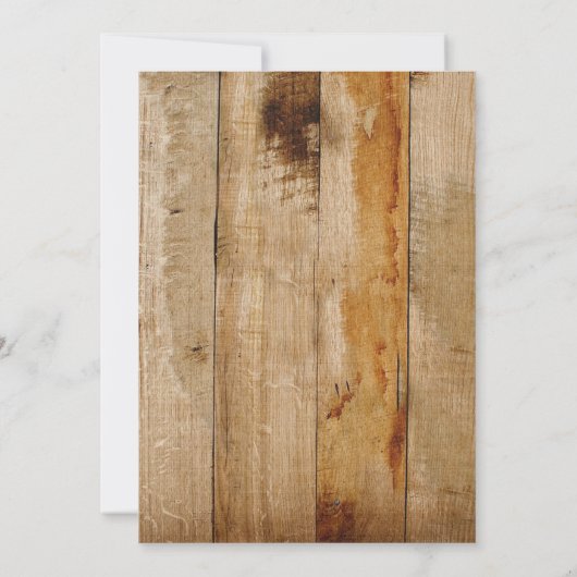 Sonnenblume Rustikaler Boho Holzkreuz Taufe Einladung (Rückseite)