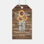 Sonnenblume Rustikaler Gefallen Tag, Gastgeschenk  Geschenkanhänger (Vorderseite)