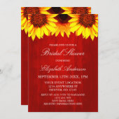 Sonnenblume Rustikales Brautparty Einladung (Vorne/Hinten)