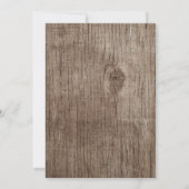 Sonnenblume Rustikales Brautparty mit Holzstrohleu Einladung (Rückseite)