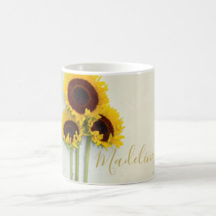 Sonnenblume Rustikales Gold Moderne Gelb Kaffeetasse