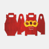 Sonnenblume Rustikales Holz Geburtstag Geschenkschachtel (Ungefaltet)