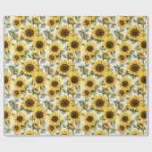 Sonnenblume Rustikales Land  Geschenkpapier (Flach)
