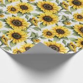 Sonnenblume Rustikales Land  Geschenkpapier (Ecke)