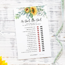 Sonnenblume, sagte er, sie sagte Brautparty-Spiel