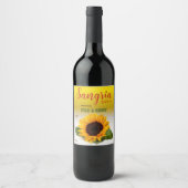 Sonnenblume Sangria Obstweinlabel Weinetikett (Vorderseite)