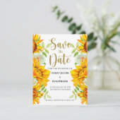 Sonnenblume Save The Date (Stehend Vorderseite)