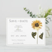 Sonnenblume Save the Date (Stehend Vorderseite)