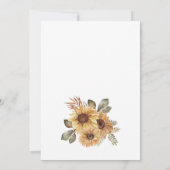 Sonnenblume Save the Date (Rückseite)