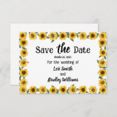 Sonnenblume Save the Date (Vorne/Hinten)