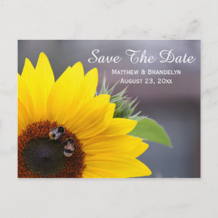 Sonnenblume Save the Date, die Postkarte Wedding