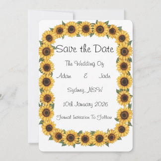 Sonnenblume Save the Date Einladung