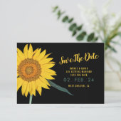 Sonnenblume Save the Date Einladung (Stehend Vorderseite)