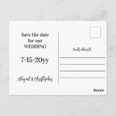 Sonnenblume Save the Date Einladung Postkarte (Rückseite)