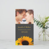 Sonnenblume Save the Date Fotokarte (Stehend Vorderseite)