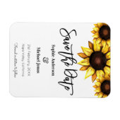 Sonnenblume Save the Date gelb Magnet (Horizontal)