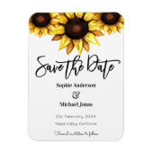 Sonnenblume Save the Date gelb Magnet (Vertikal)