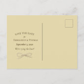 Sonnenblume Save the Date Hochzeit | Classic Blue Ankündigungspostkarte (Rückseite)