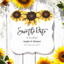 Sonnenblume Save the Date Hochzeit