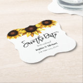 Sonnenblume Save the Date Hochzeit Untersetzer (angewinkelt)