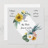 Sonnenblume Save the Date Hochzeitsankündigung (Vorne/Hinten)