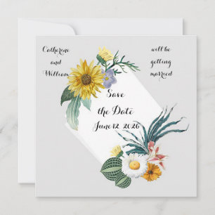 Sonnenblume Save the Date Hochzeitsankündigung