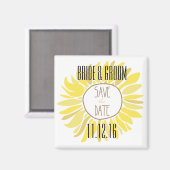 Sonnenblume Save the Date Magnet (Vorderseite/Rückseite)