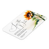 Sonnenblume Save the Date Magnet (Linke Seite)