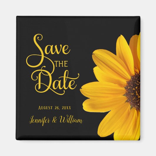 Sonnenblume - Save the Date Magnet (Vorne)