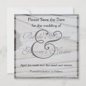 Sonnenblume Save the Date mit Barnholz (Rückseite)