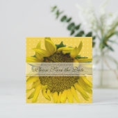 Sonnenblume Save the Date mit Punkten (Stehend Vorderseite)